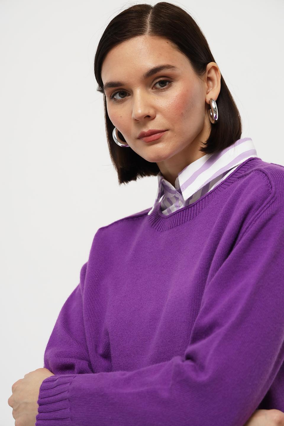 Пуловер Oui фиолетовый