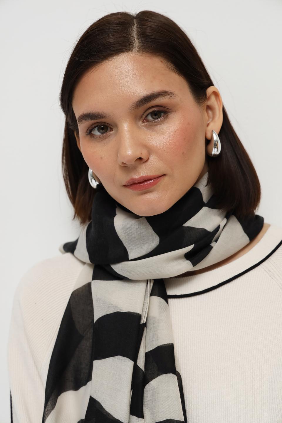 Шарф Oui с принтом зебра