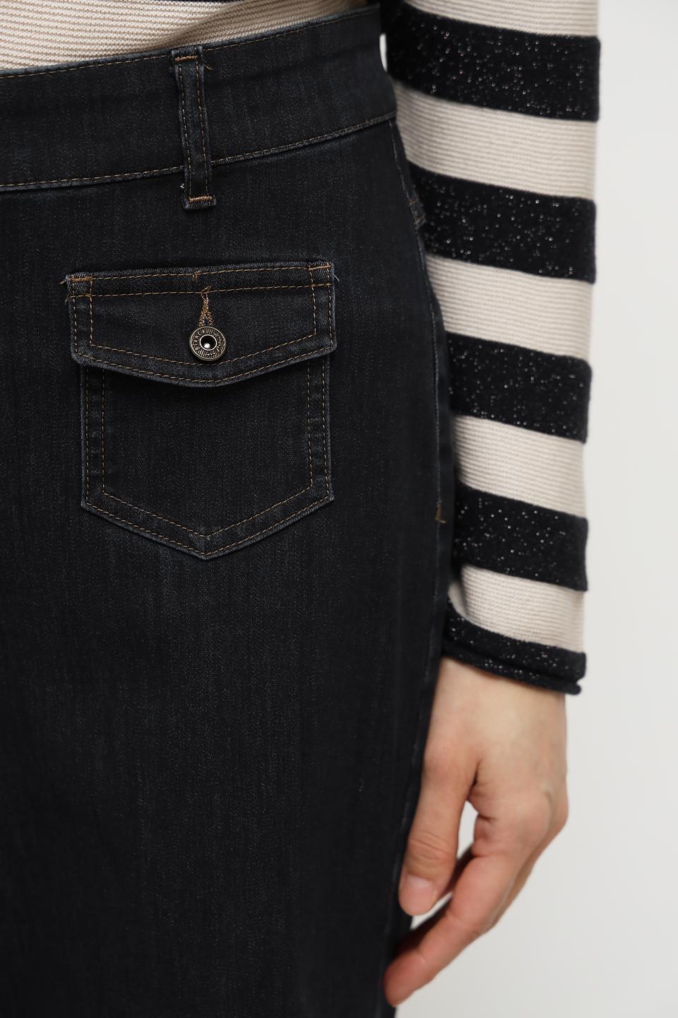 Джинсы Bianca клеш тёмно-синие