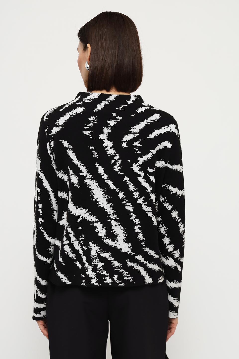 Пуловер Monari с принтом зебра