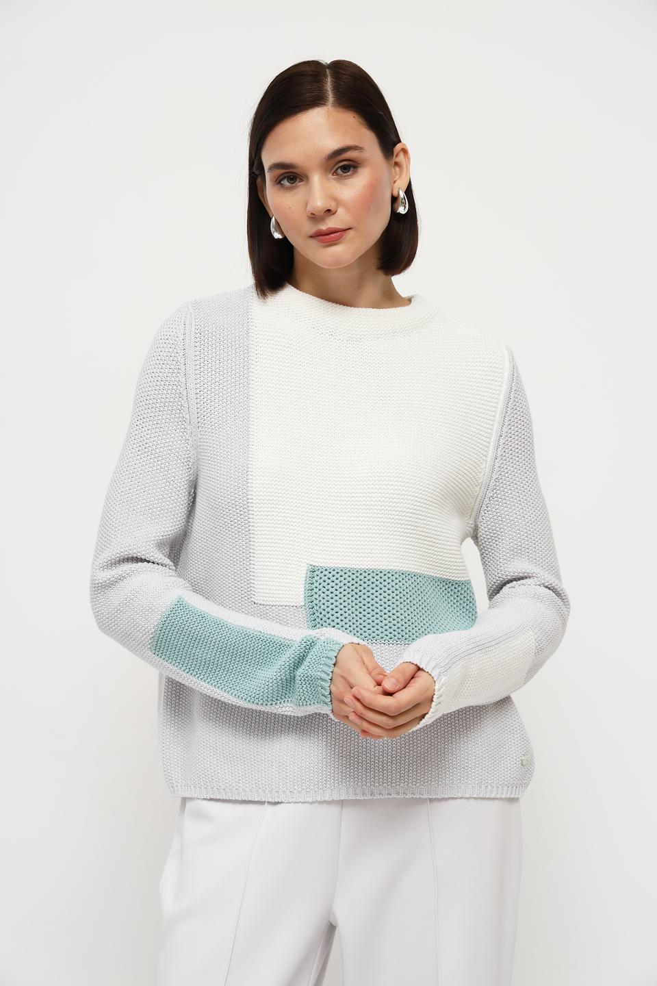 Пуловер Monari комбинированный серый