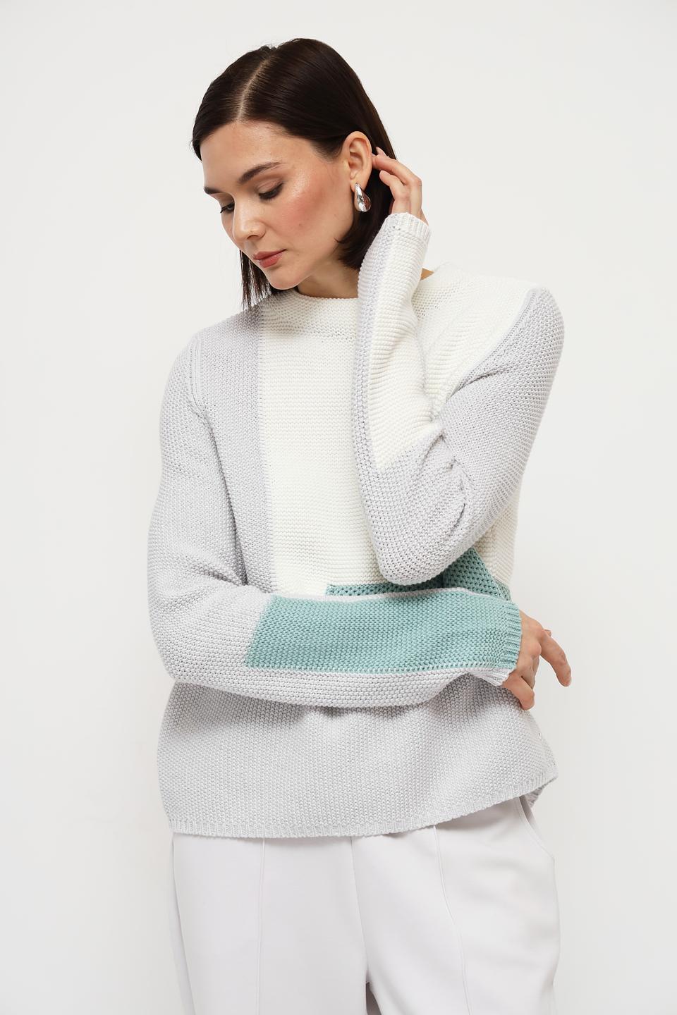 Пуловер Monari комбинированный серый