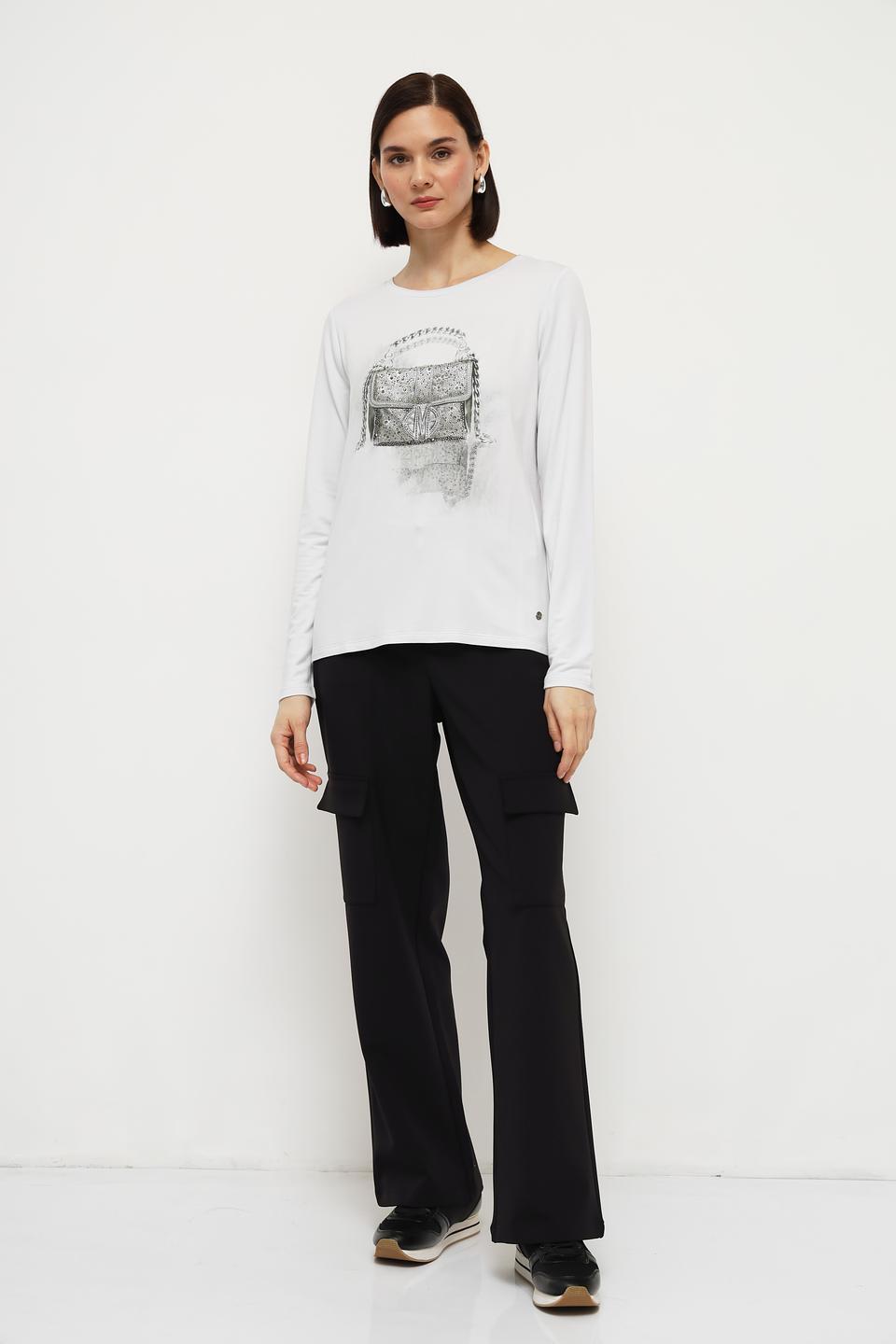 Лонгслив Monari с принтом сумки