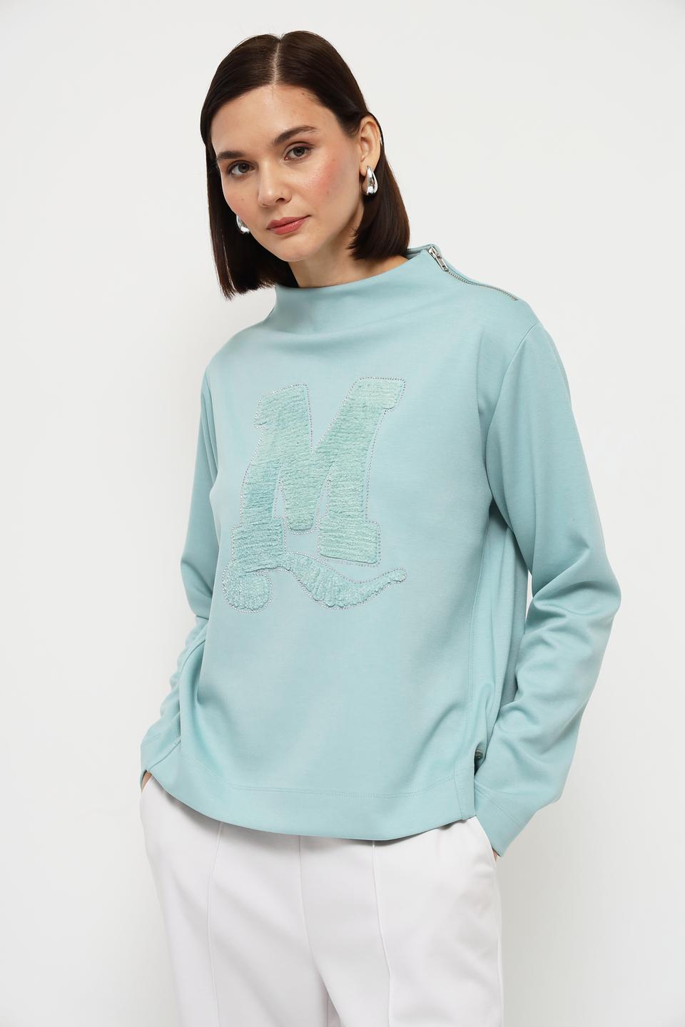 Пуловер Monari с логотипом M мятный