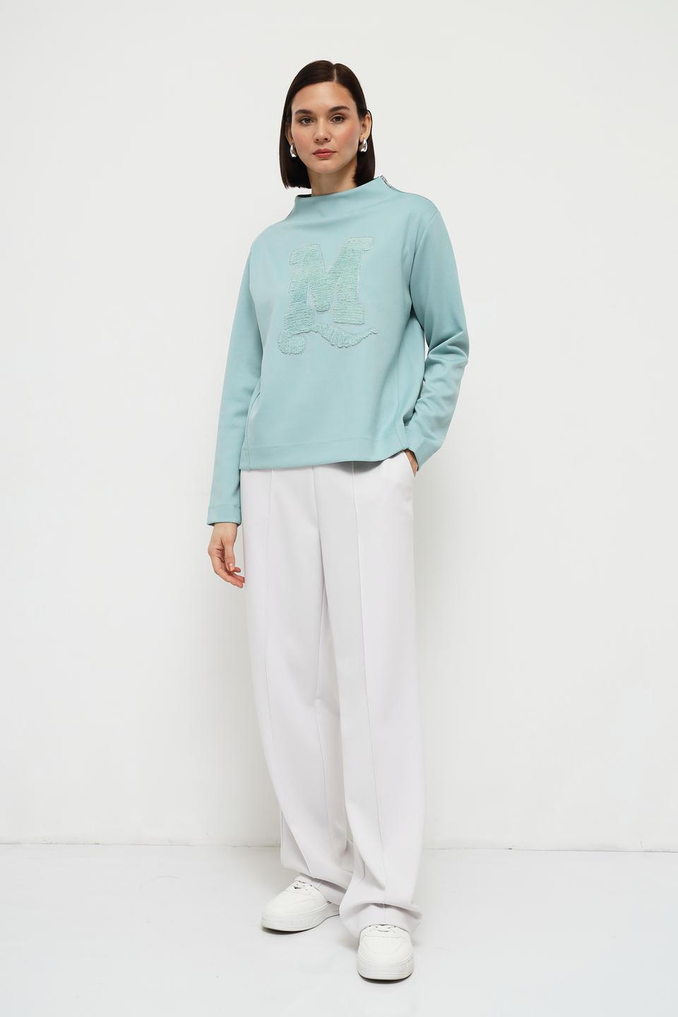 Пуловер Monari с логотипом M мятный