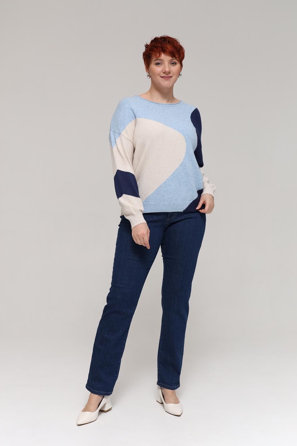 Пуловер Olsen с геометрическим рисунком