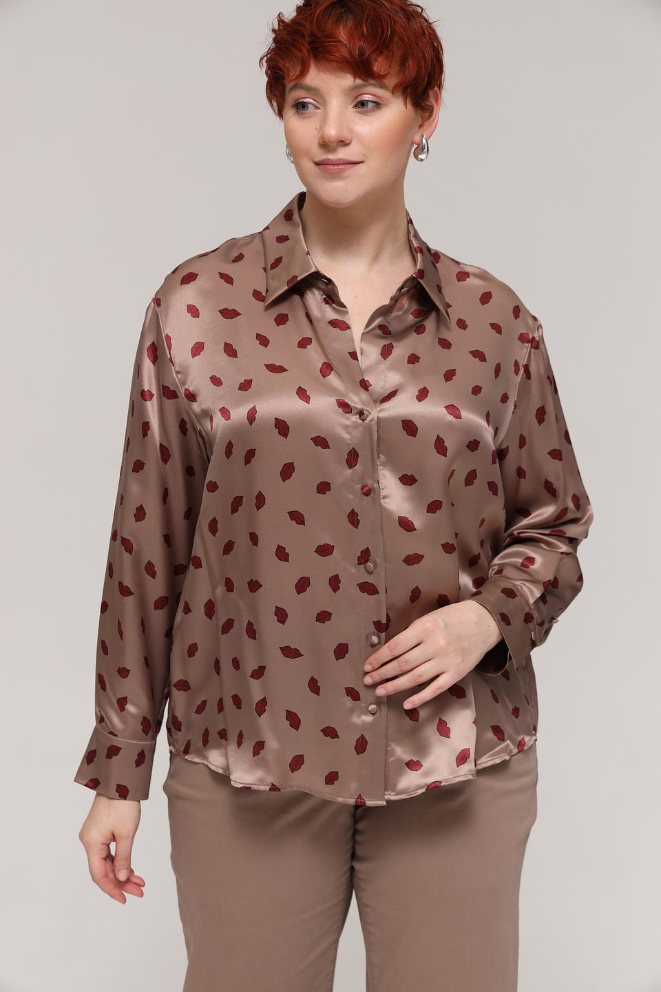 Блуза Luisa Cerano с принтом губ