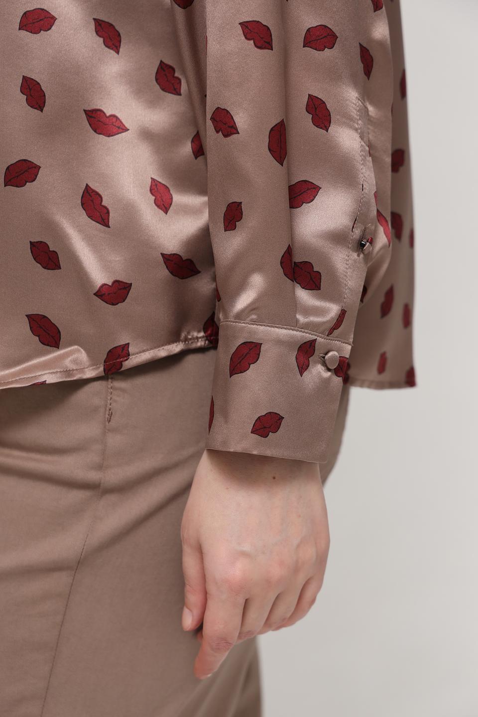 Блуза Luisa Cerano с принтом губ