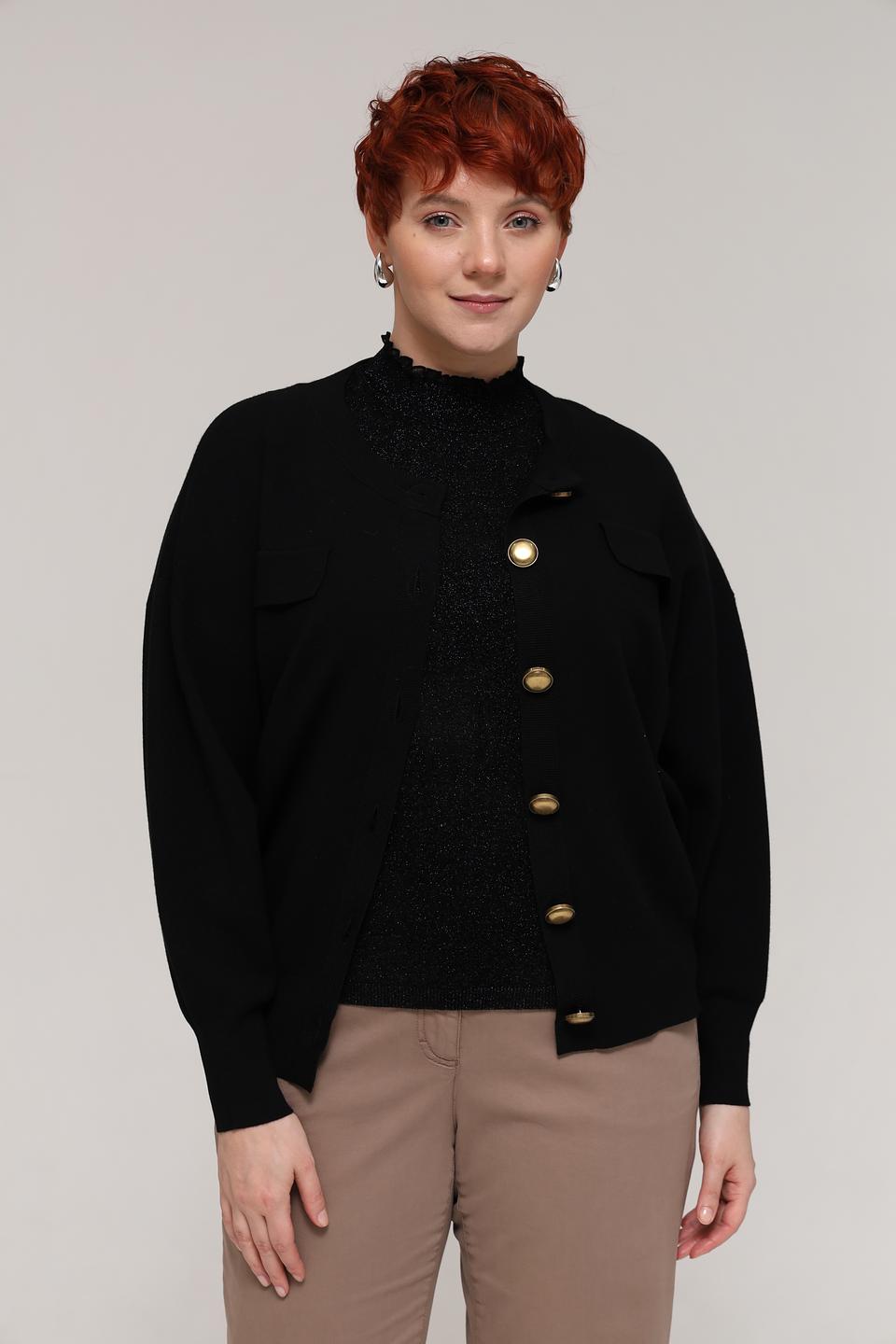 Жакет Luisa Cerano чёрный с пуговицами