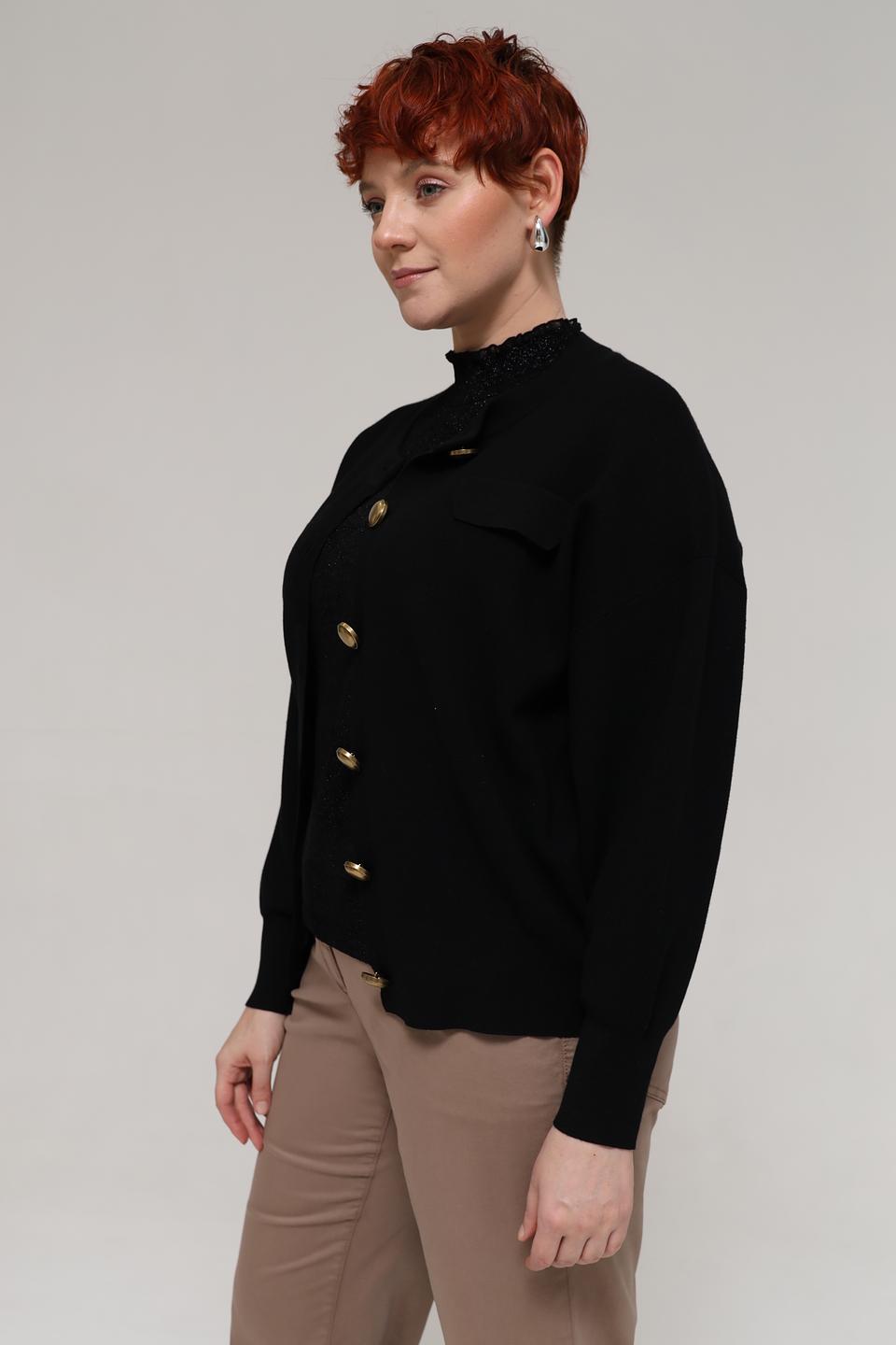 Жакет Luisa Cerano чёрный с пуговицами