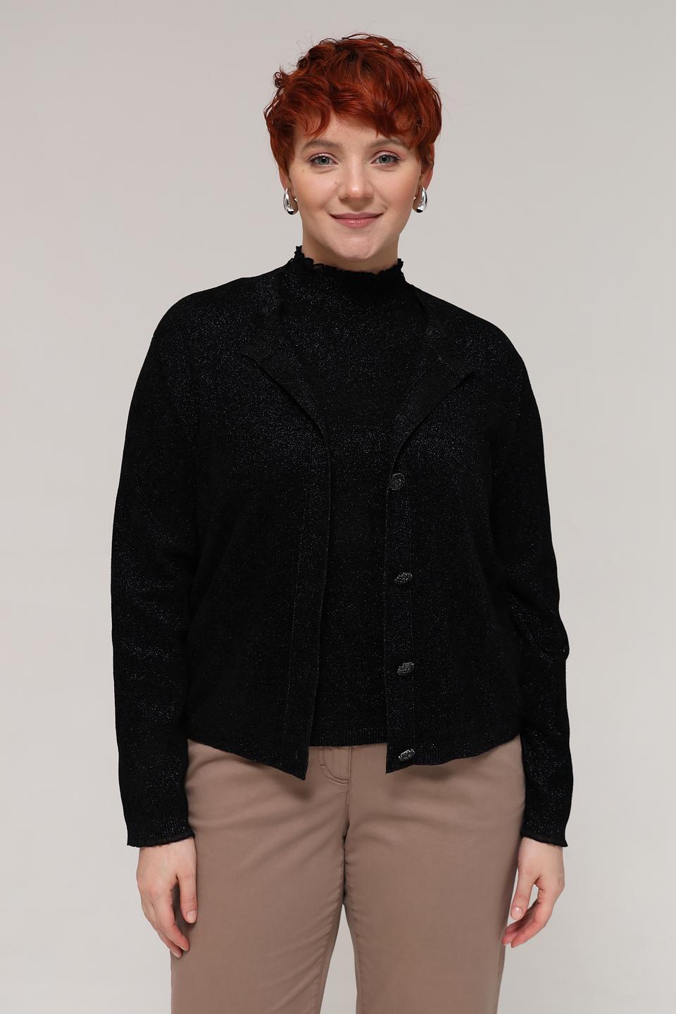 Жакет Marc Cain с блестками чёрный