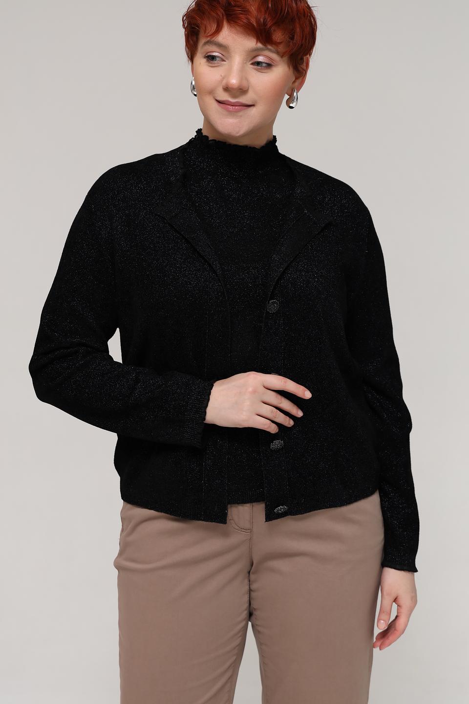 Жакет Marc Cain с блестками чёрный