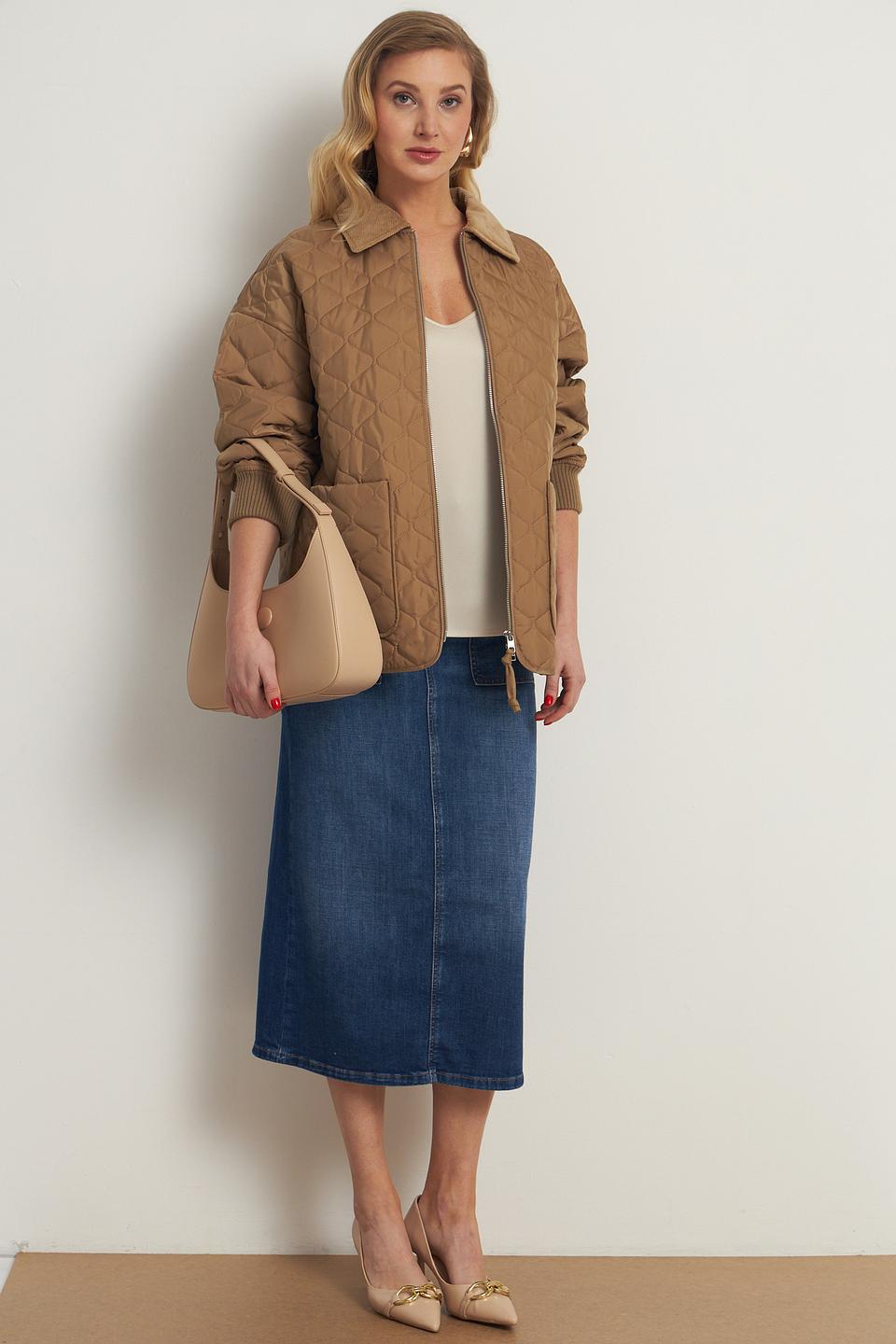 Топ Marc Cain атласный бежевый