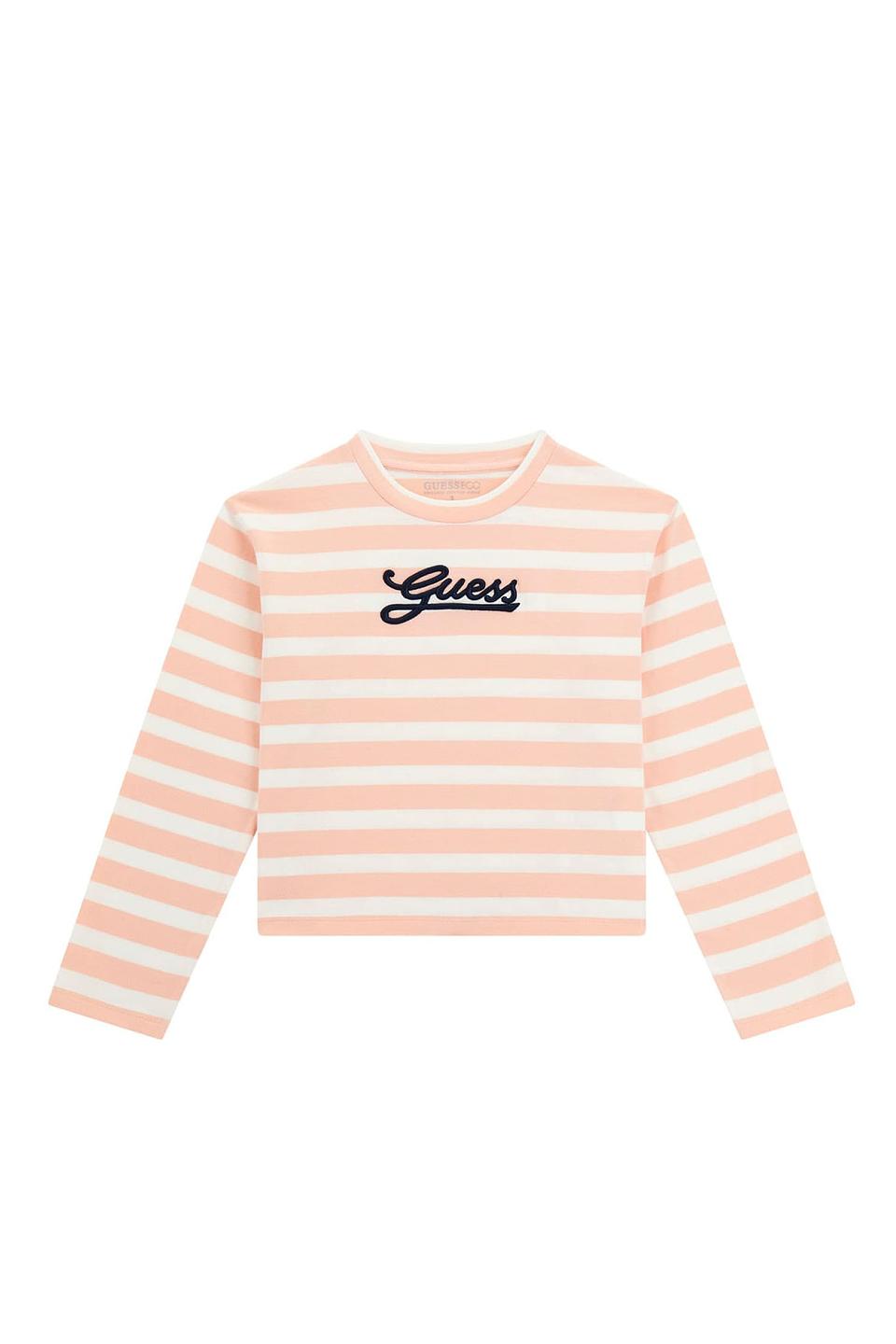 Футболка Guess в полоску персиковый