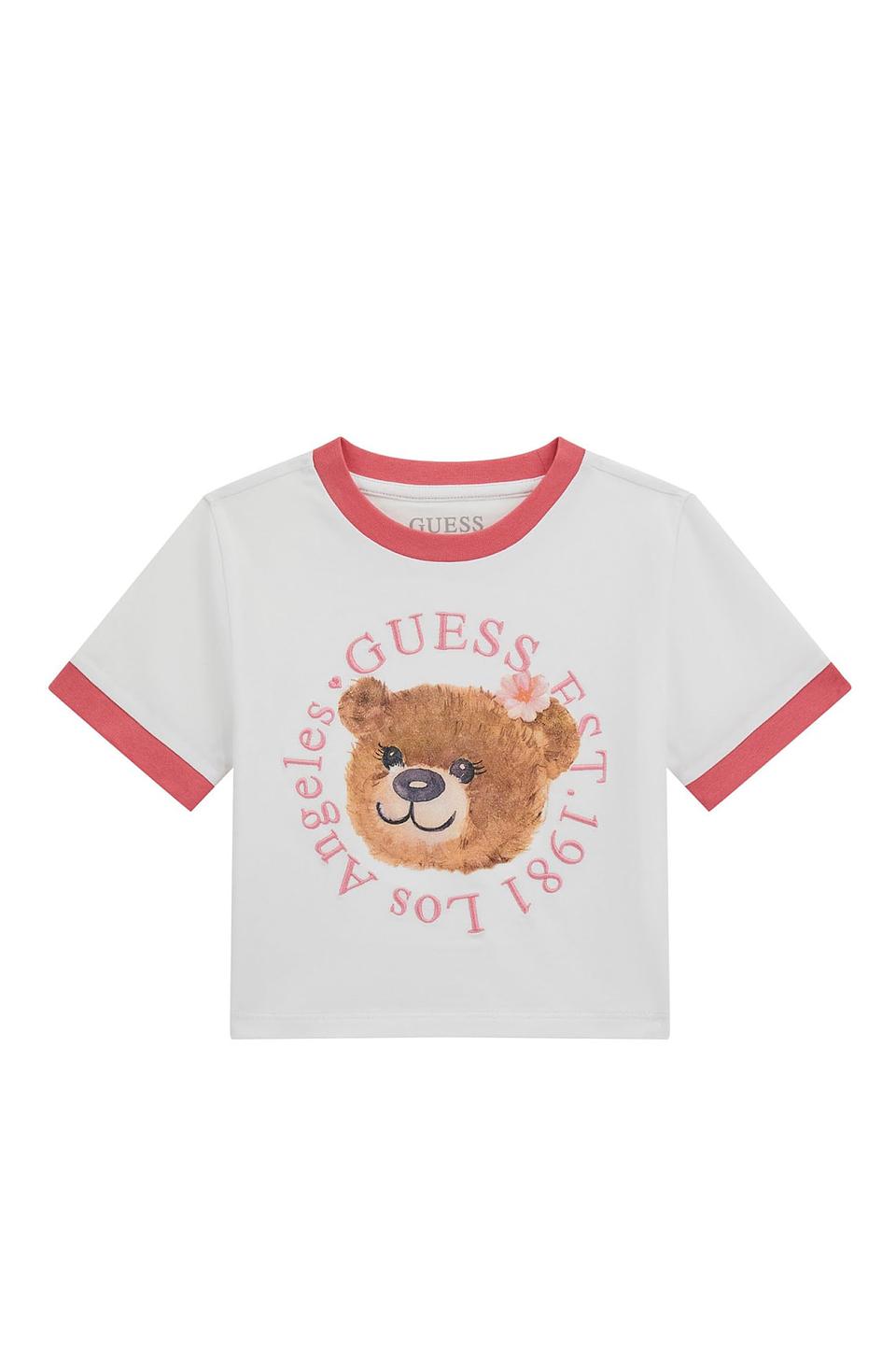 Футболка Guess с мишкой, белый