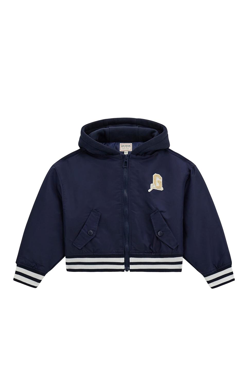 Куртка Guess для девочки синяя с логотипом