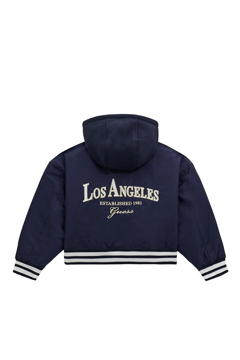 Куртка Guess для девочки синяя с логотипом