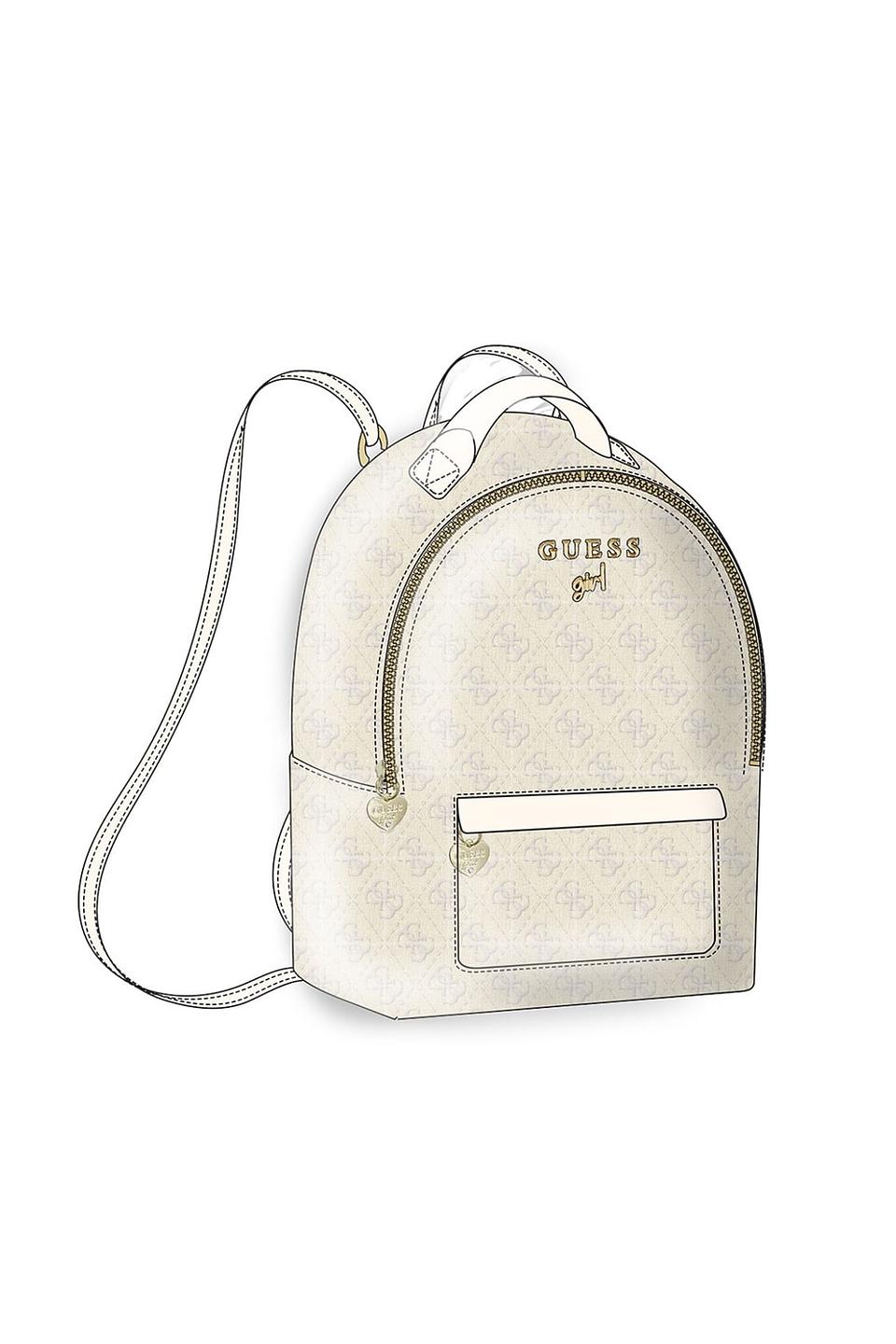Рюкзак Guess дев. с логотипом кремовый