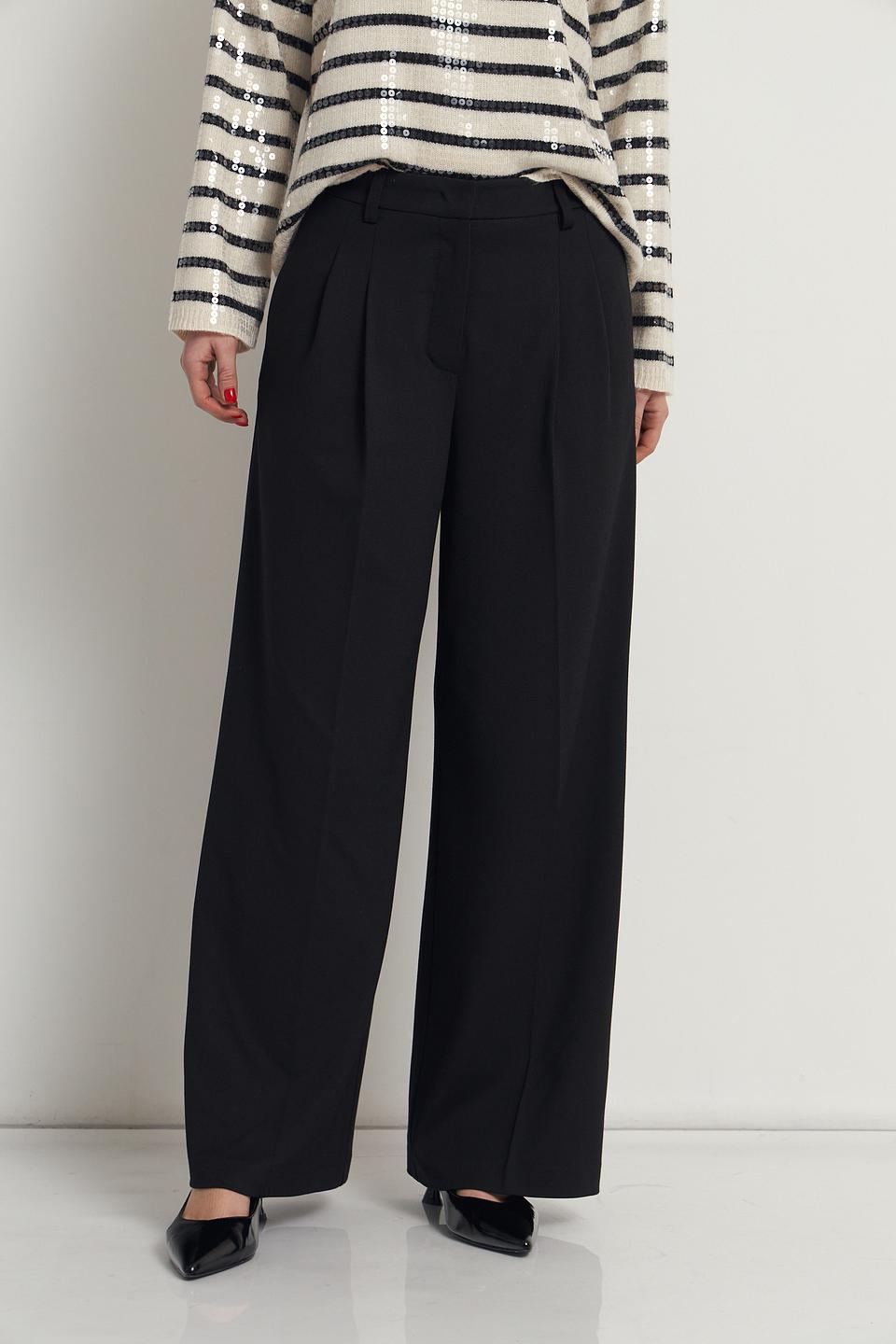 Брюки Lecomte клёш чёрные