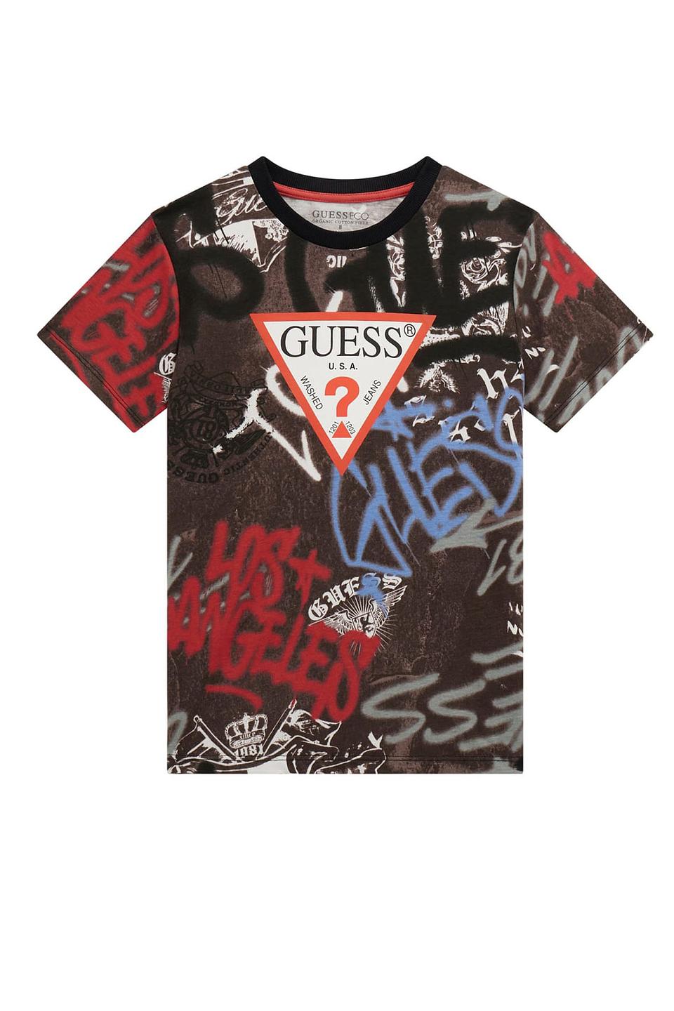 Футболка Guess с принтом чёрный