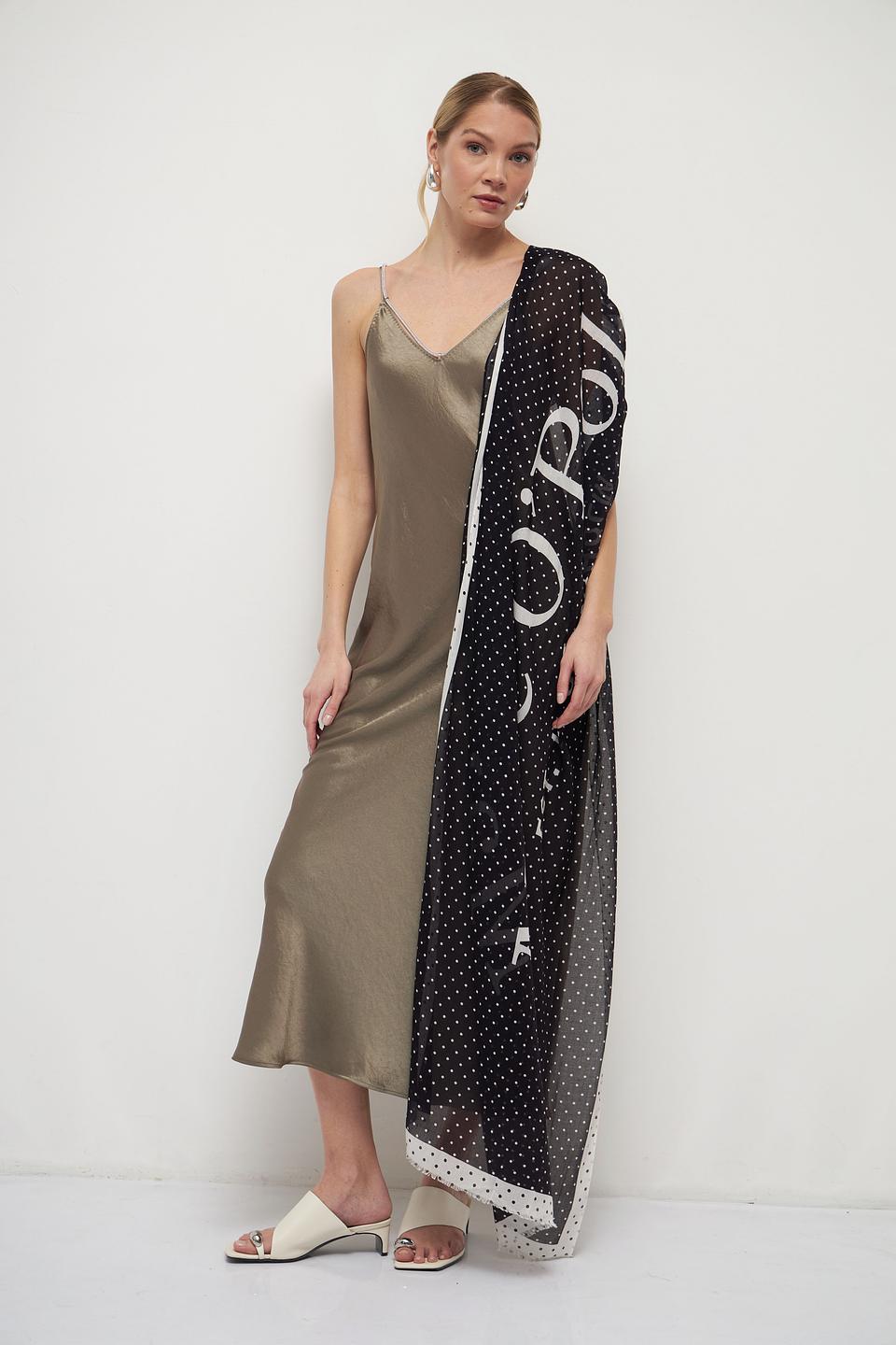 Шарф Marc O Polo в горошек чёрный