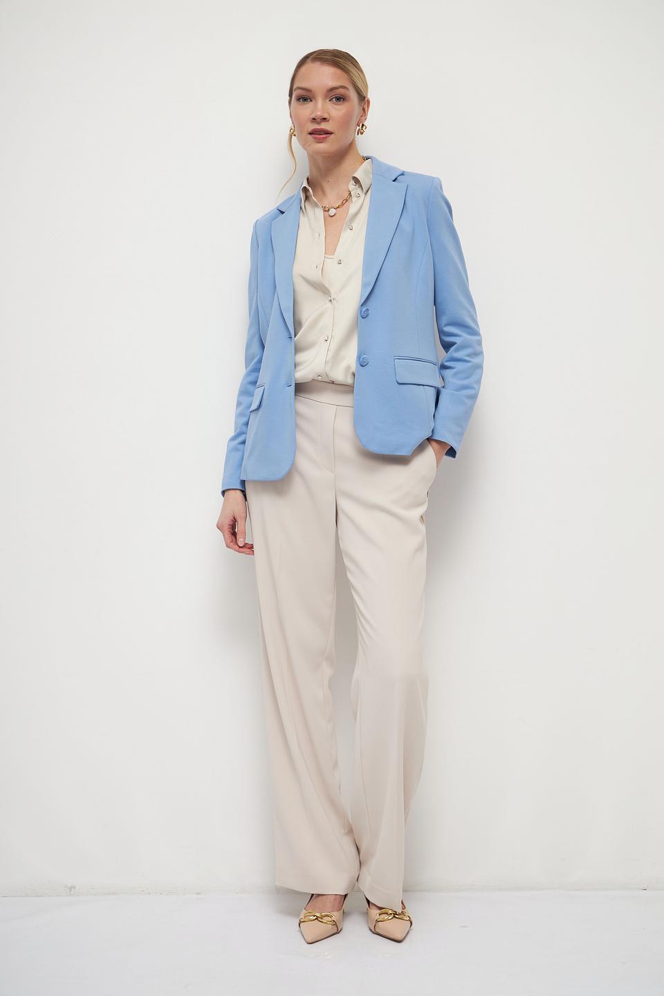 Жакет Tom Tailor голубой приталенный