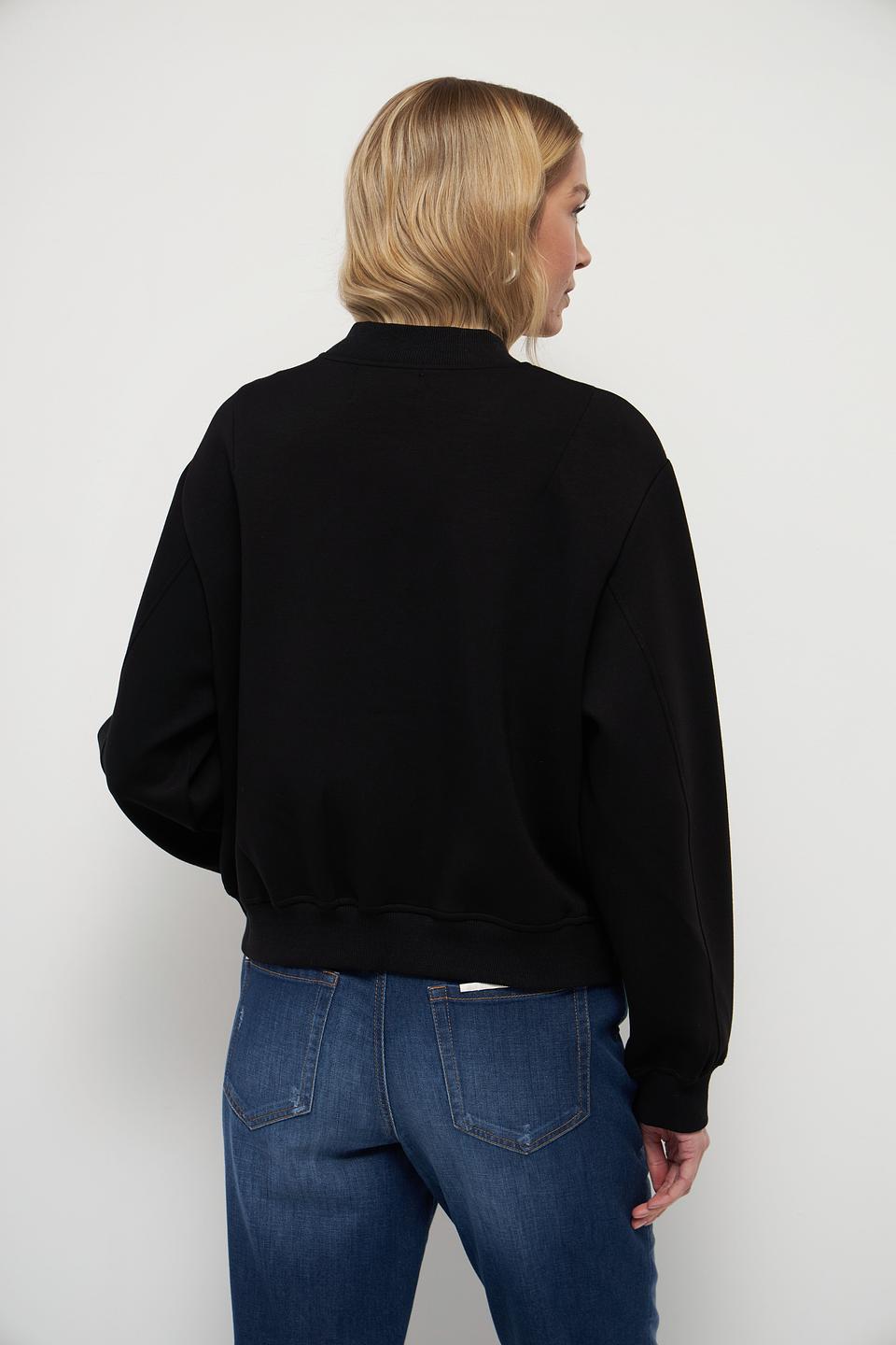 Жакет Oui чёрный бомбер