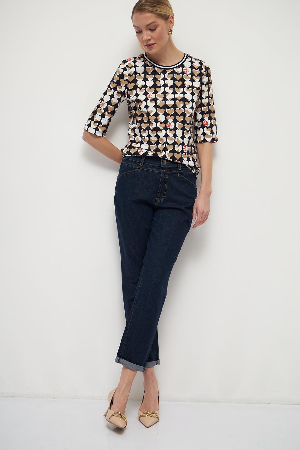 Футболка Marc Cain с сердцами чёрный