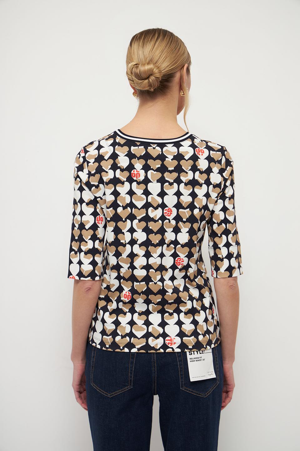 Футболка Marc Cain с сердцами чёрный