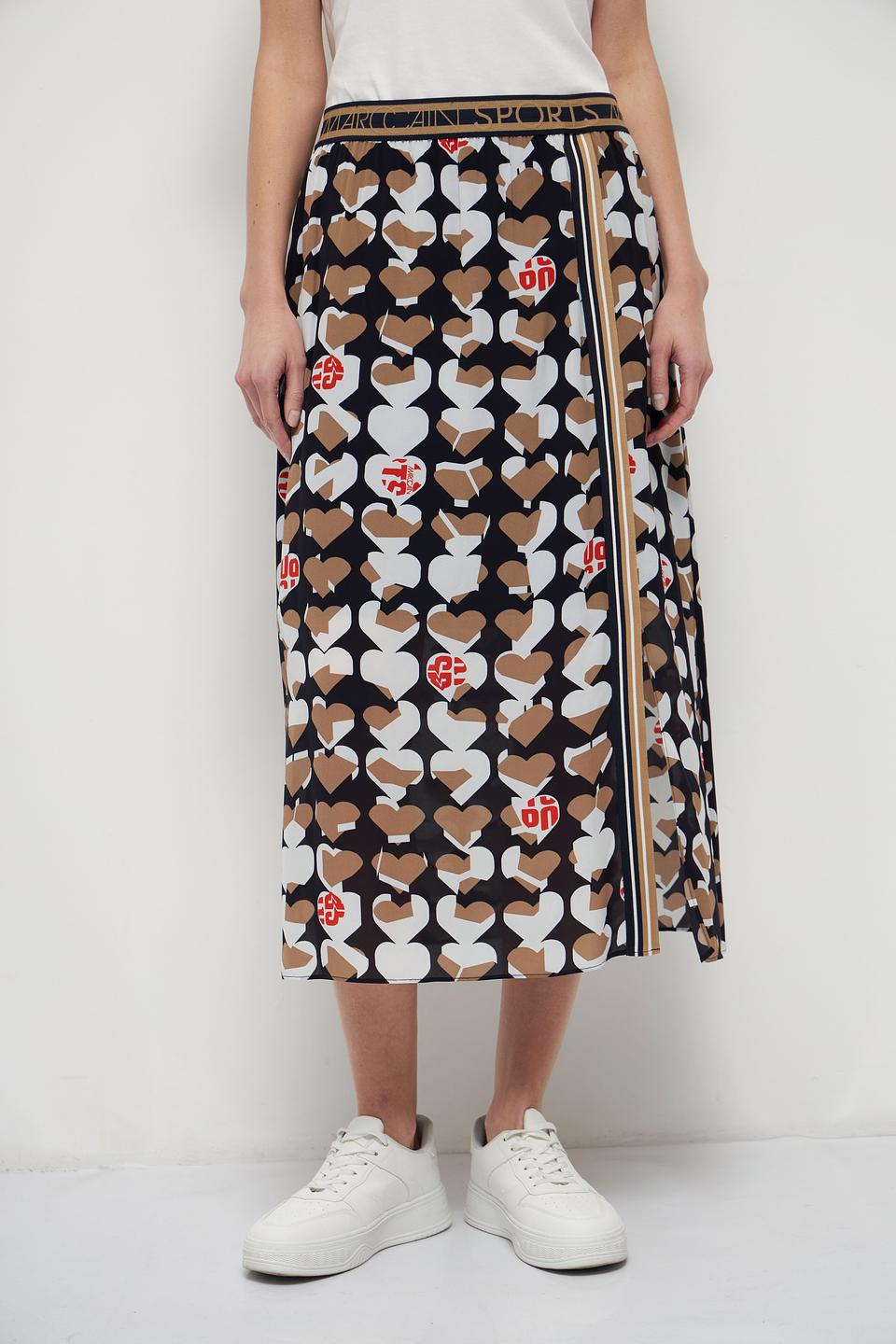 Юбка Marc Cain с принтом сердец