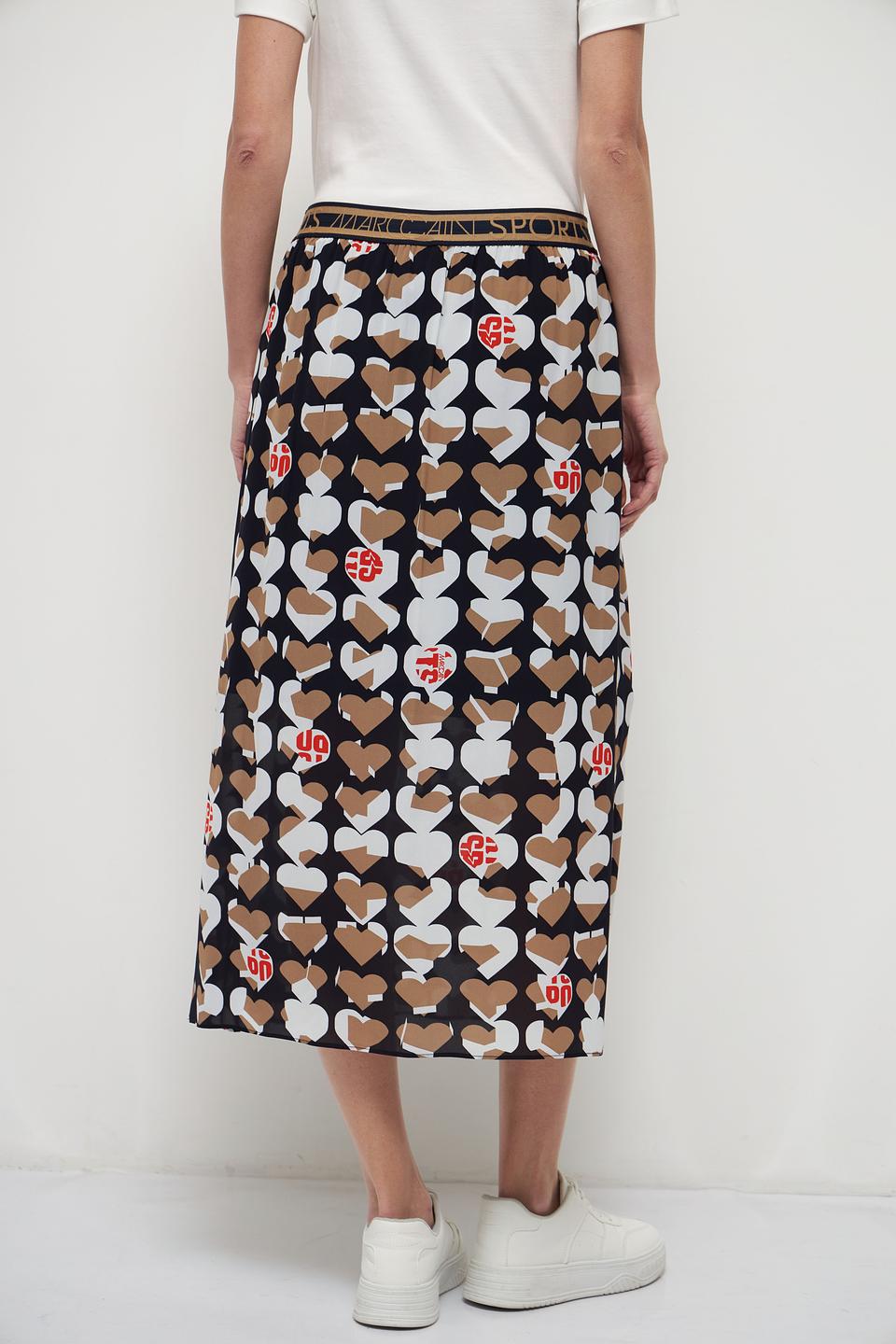 Юбка Marc Cain с принтом сердец