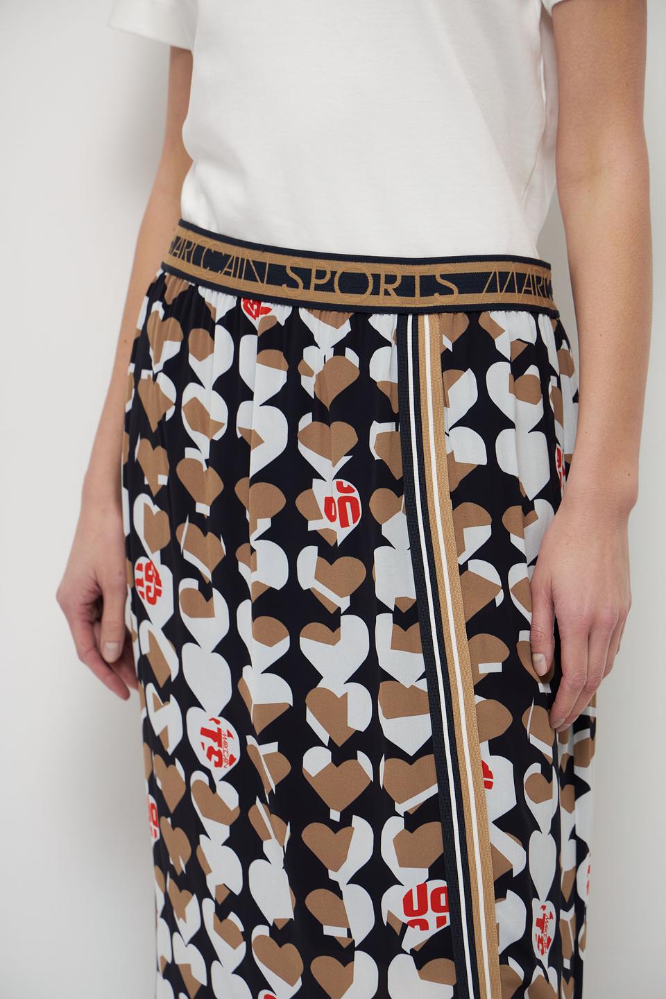 Юбка Marc Cain с принтом сердец