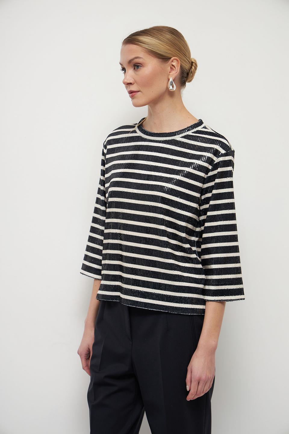 Пуловер Lecomte в полоску