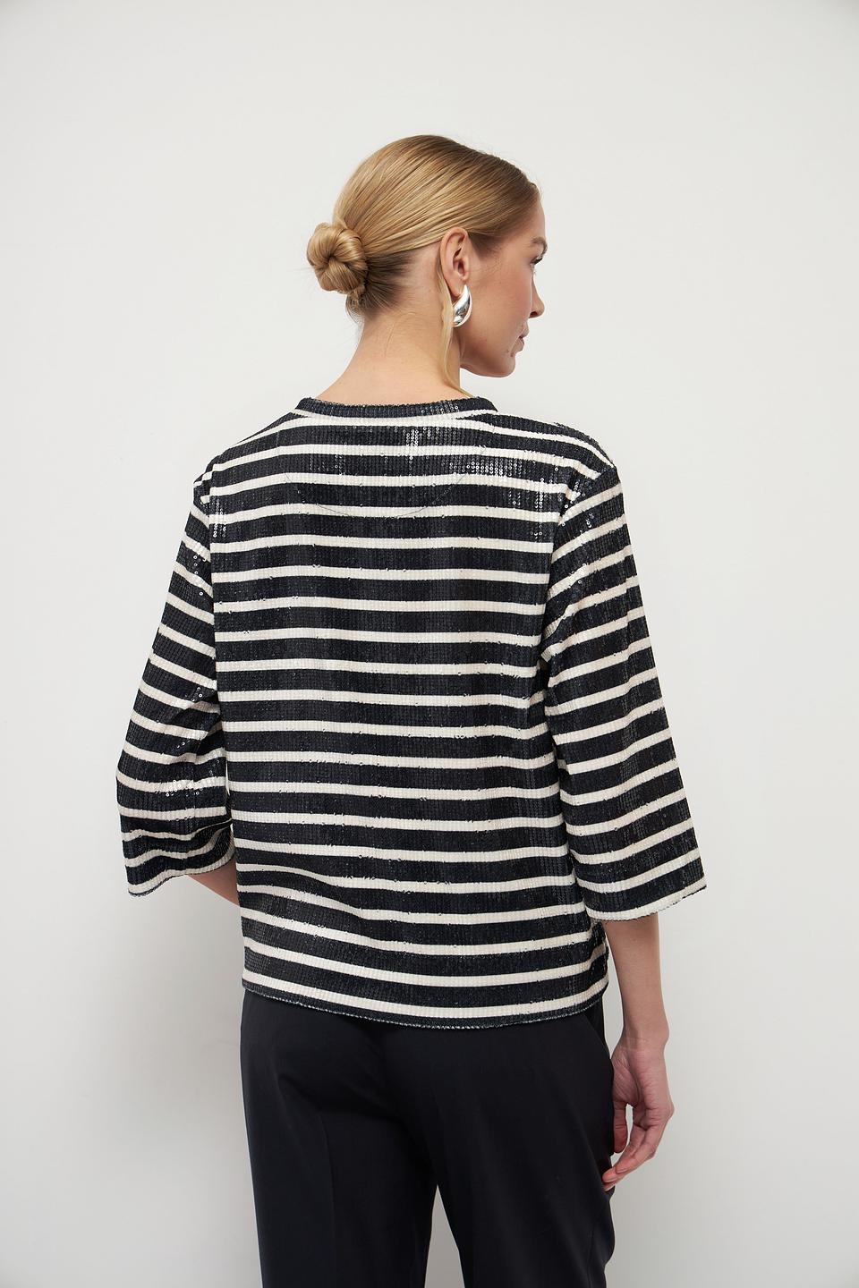 Пуловер Lecomte в полоску