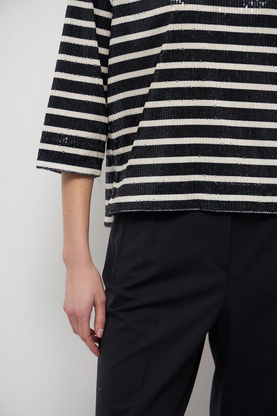 Пуловер Lecomte в полоску