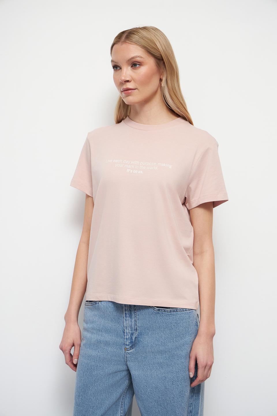 Футболка Marc O Polo с принтом розовая