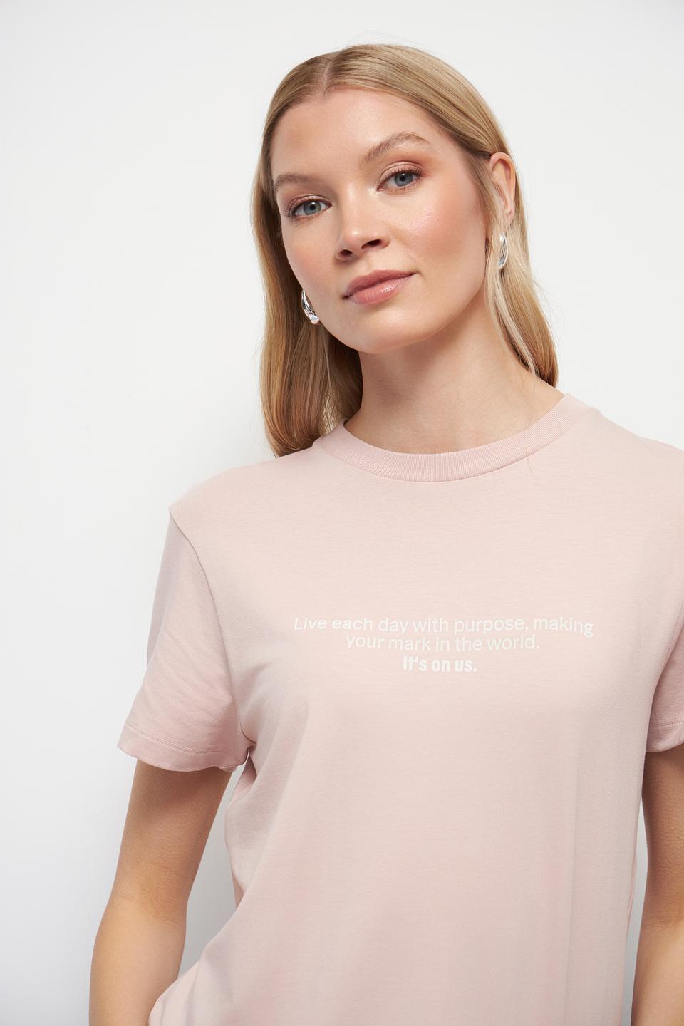 Футболка Marc O Polo с принтом розовая