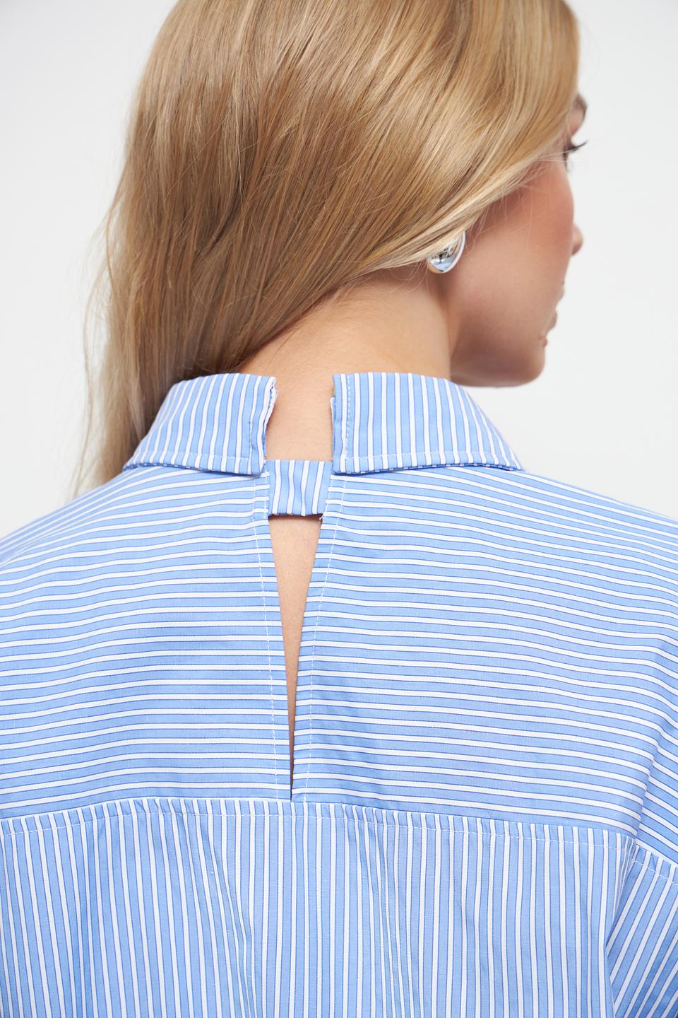 Рубашка Oui в полоску голубую
