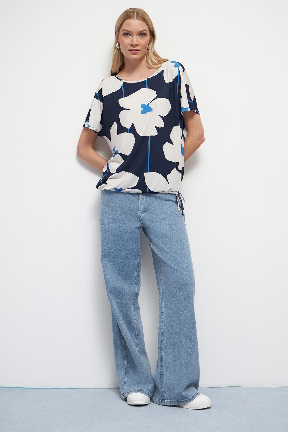 Блуза Oui с цветочным принтом