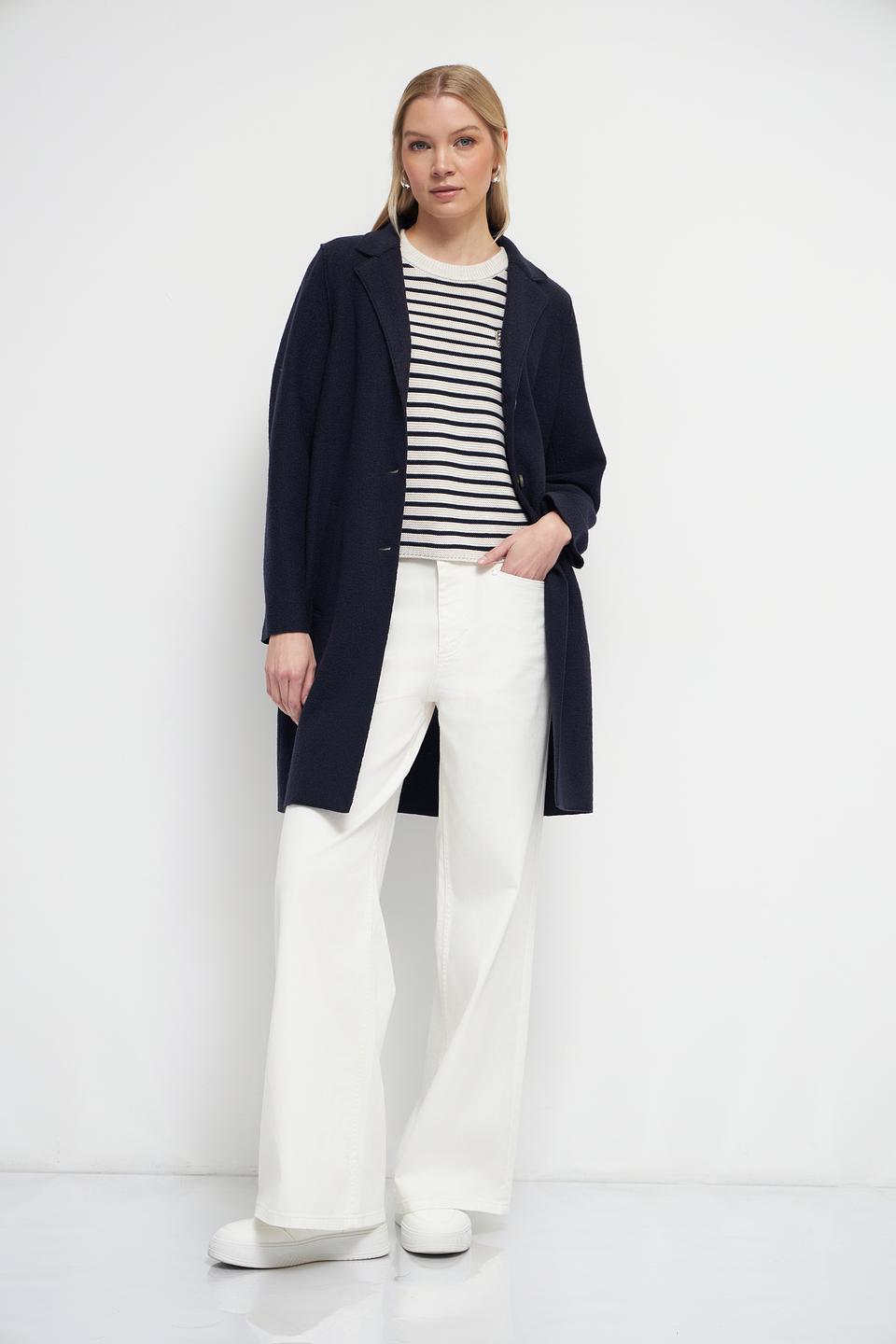 Джинсы широкого кроя Oui белые