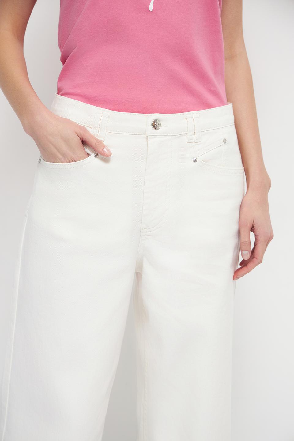 Джинсы широкого кроя Oui белые