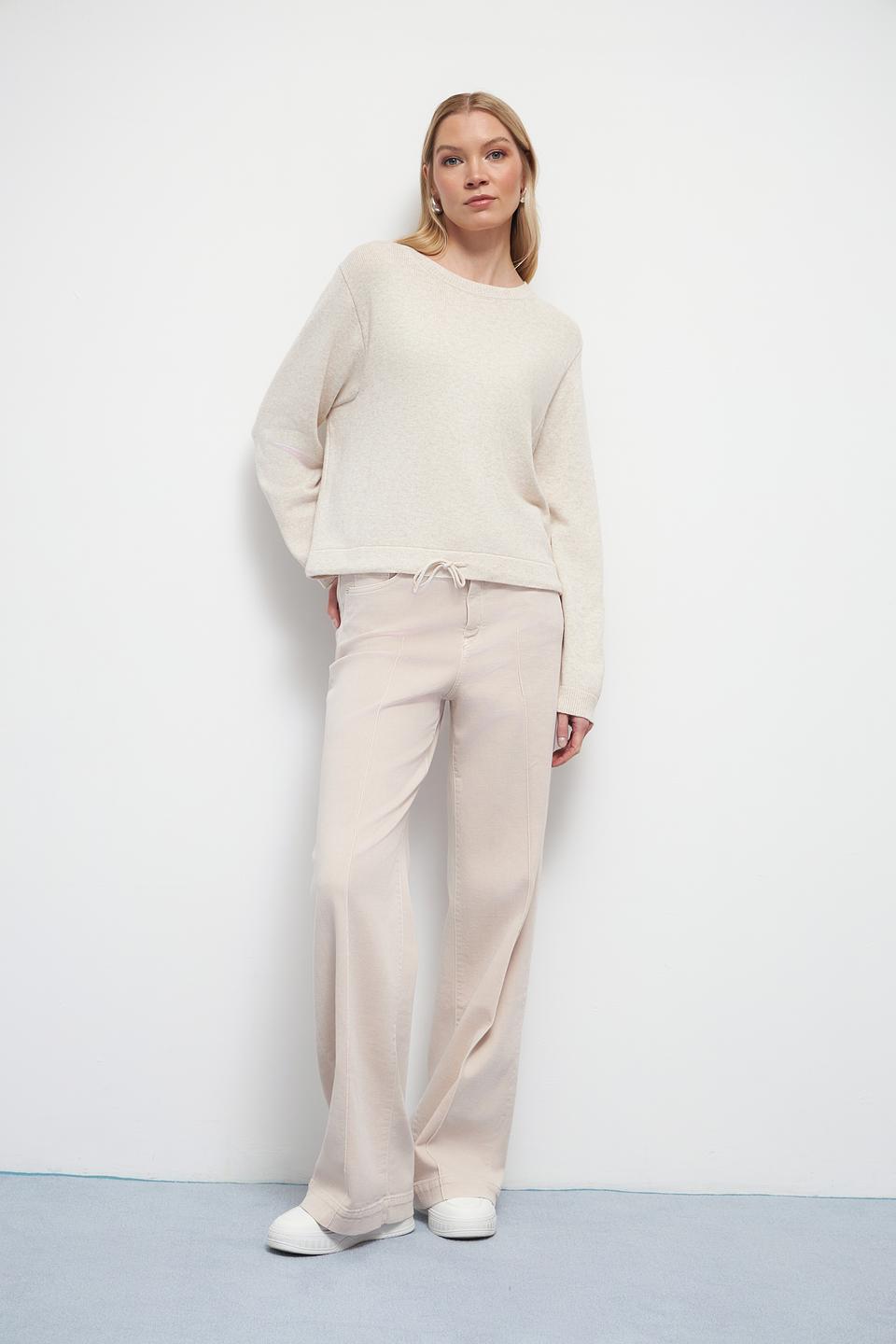 Джинсы Marc Cain бежевые с завязками