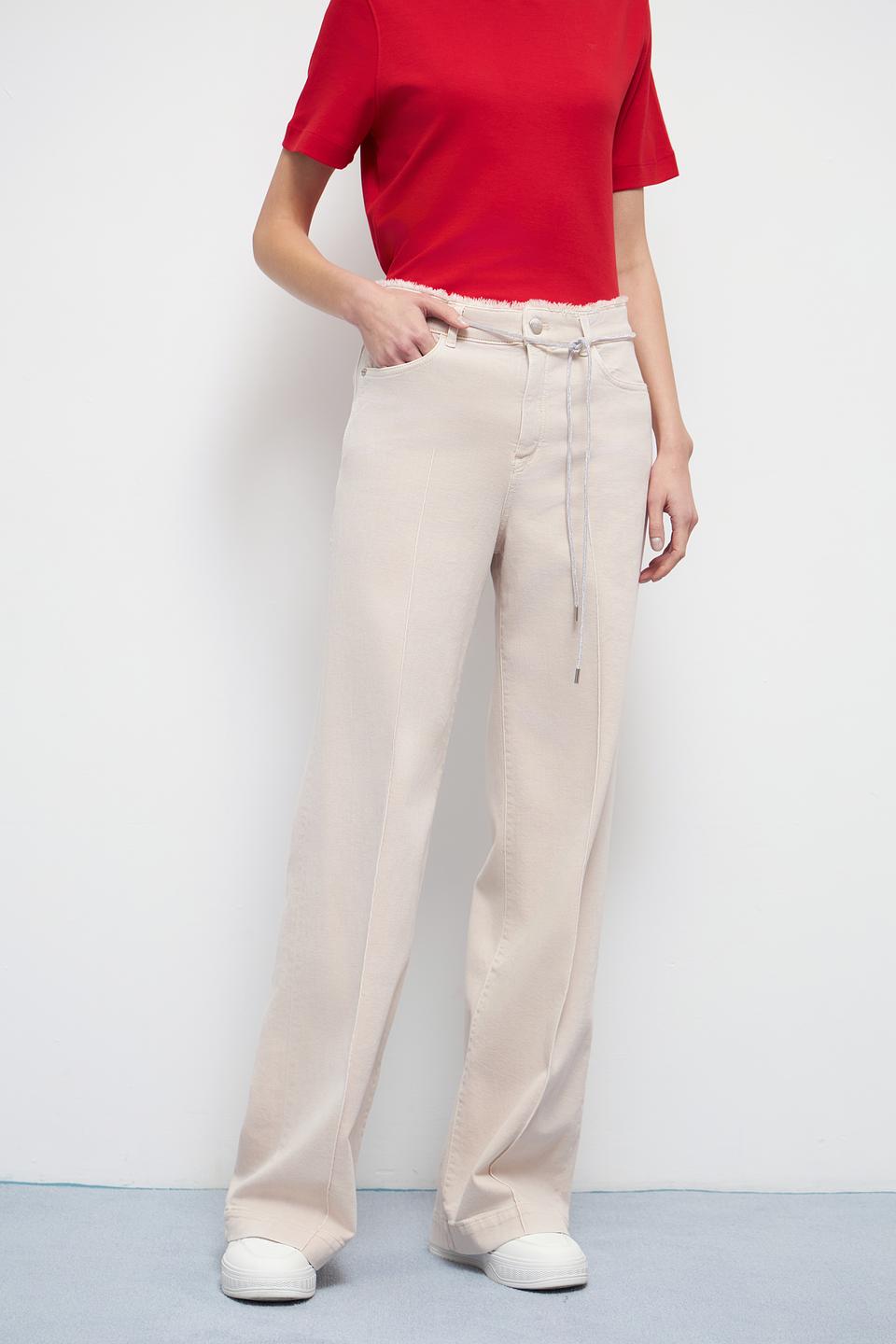 Джинсы Marc Cain бежевые с завязками