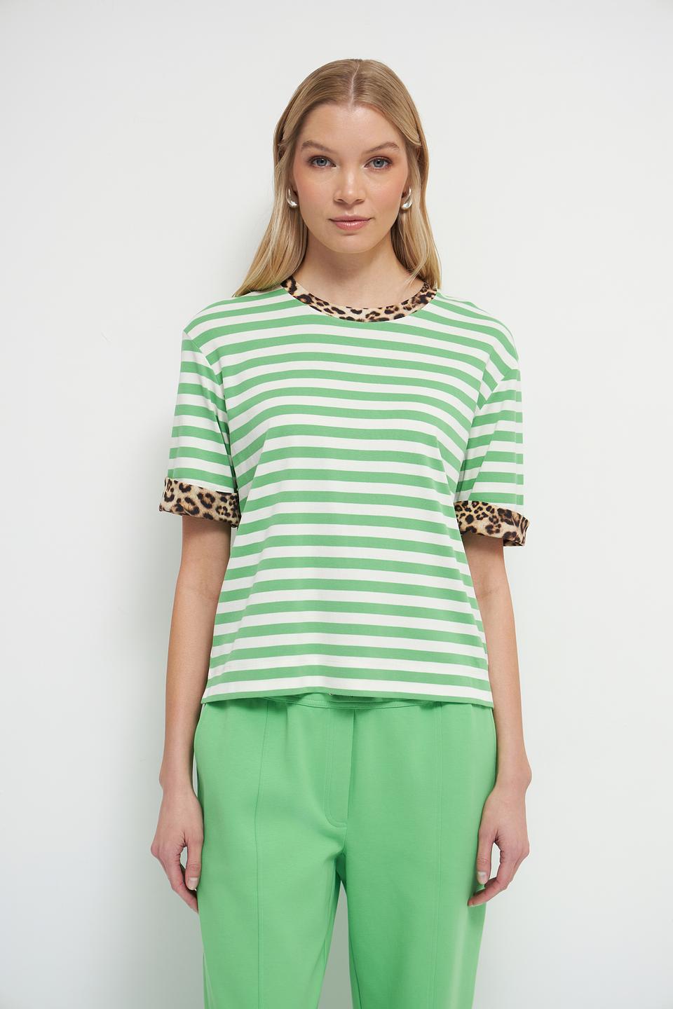 Футболка Marc Cain полоска, зелёный