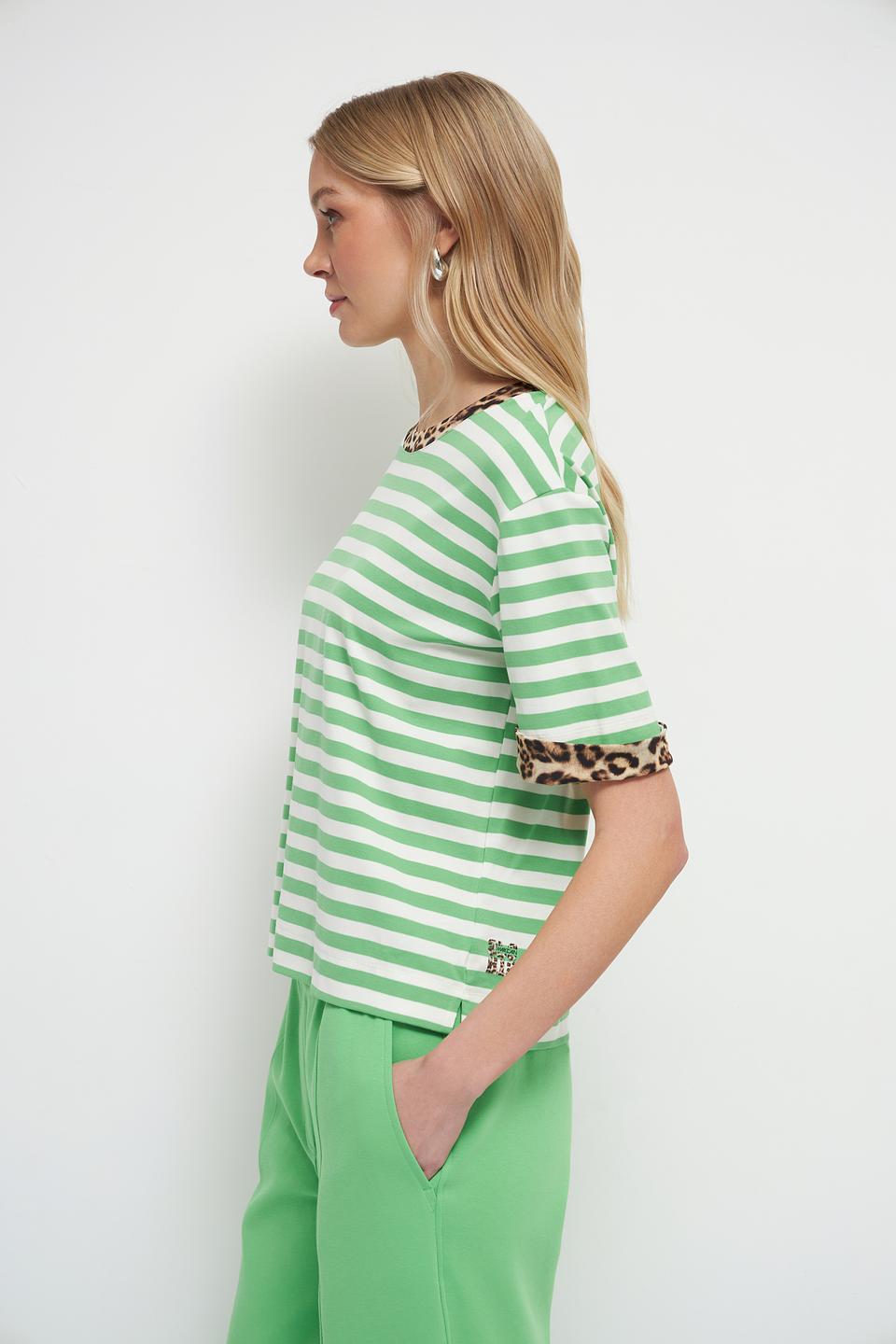 Футболка Marc Cain полоска, зелёный