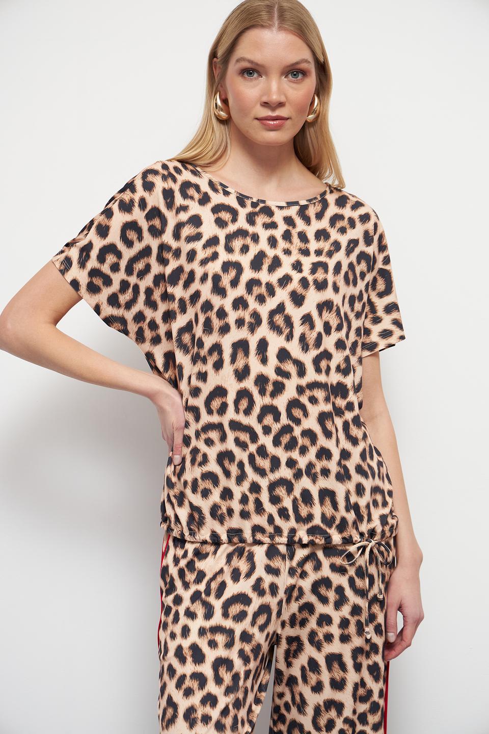 Блуза Oui с леопардовым принтом
