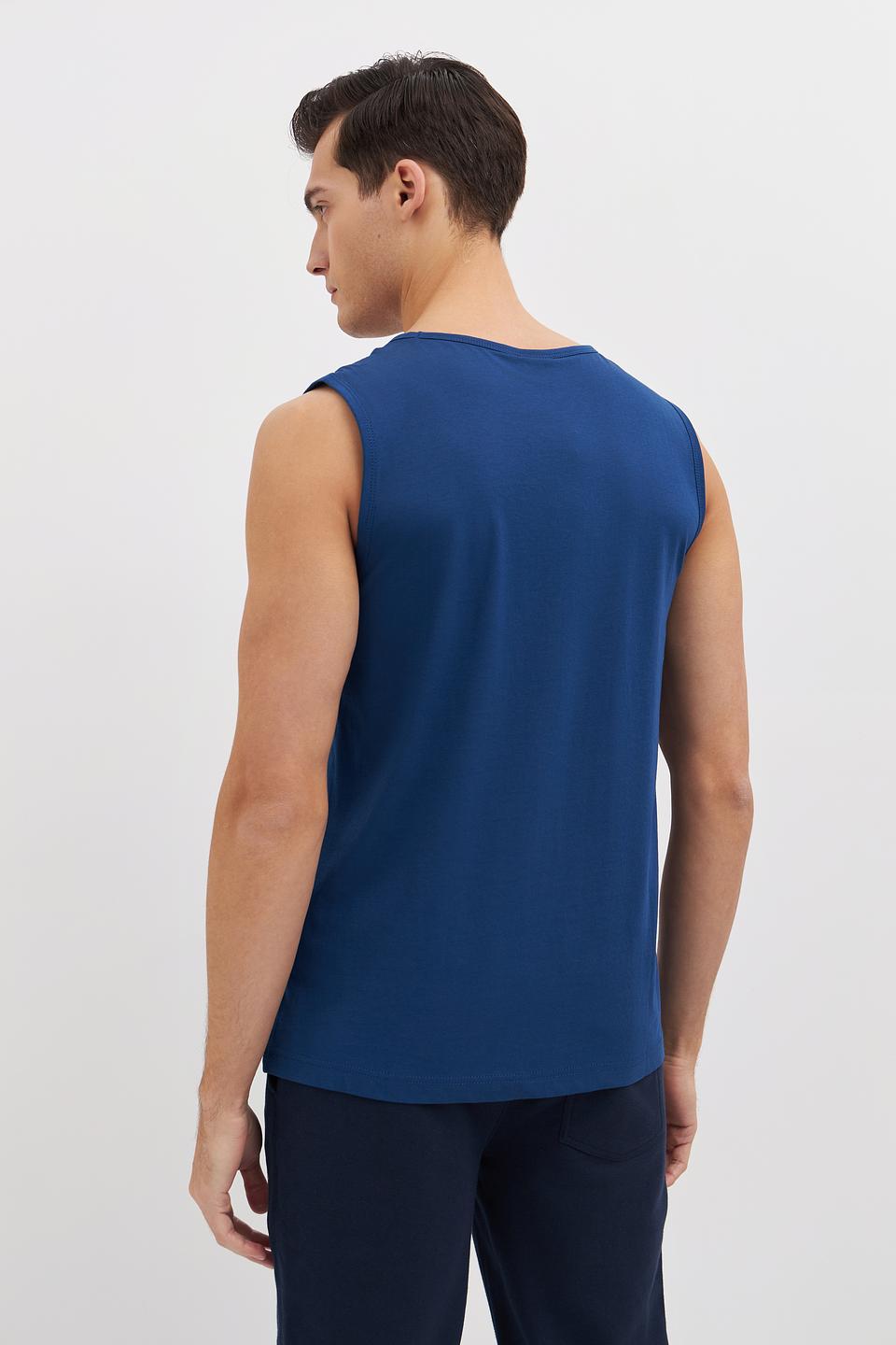 Майка Lerros с принтом синяя