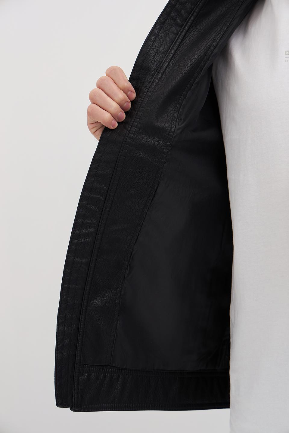 Куртка Tom Tailor кожаная чёрная