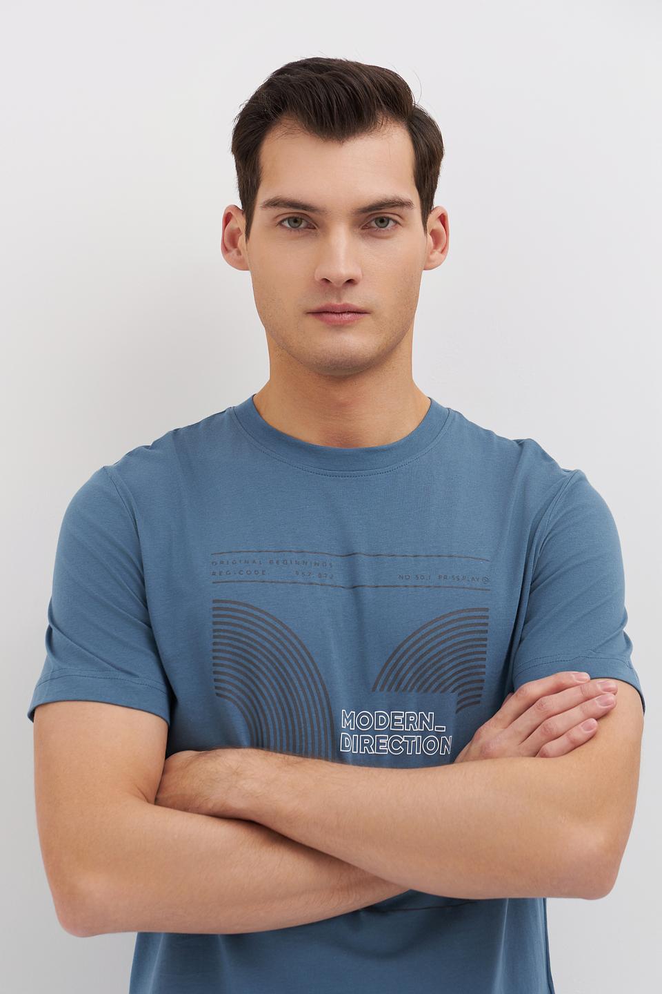 Футболка Tom Tailor graphic голубая