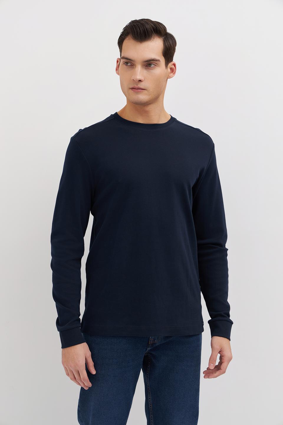Лонгслив Tom Tailor темно-синий